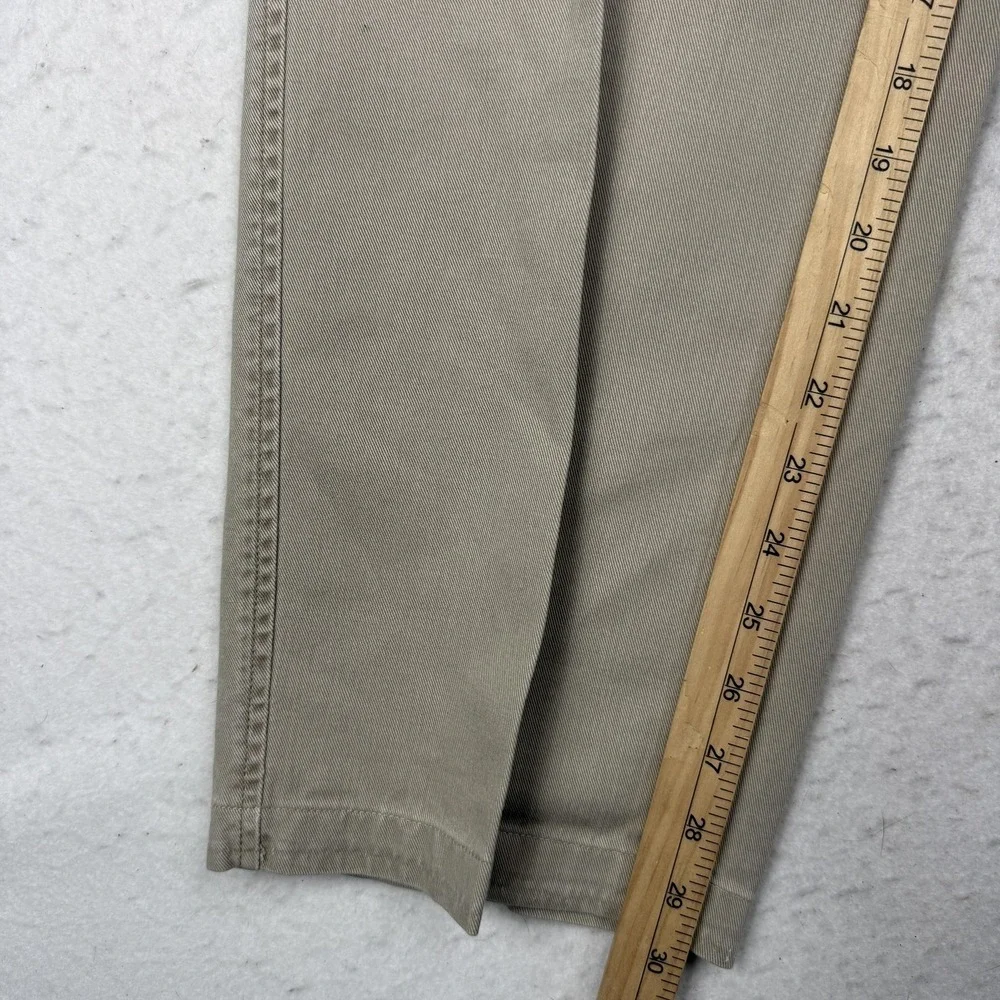 Lot 2 Orvis Pants Mens 40x30 Beige Cotton Canvas Chino Classic Casual Outdoor